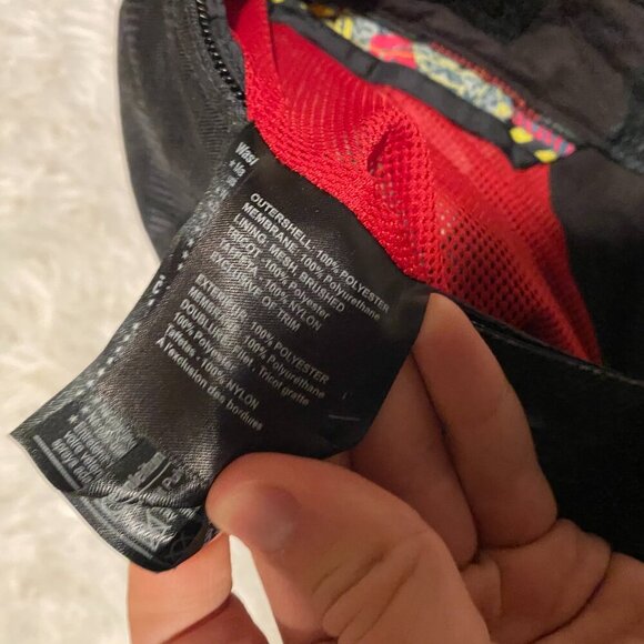 Vintage 90s Burton Dryride Checkered Pattern Flannel Snowpants Small Red Black - Picture 8 of 9